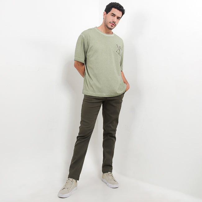 Hush Puppies Pakaian Pria T Shirt Platt In Olive