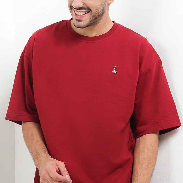 Hush Puppies Pakaian Pria T Shirt Emmit In Maroon