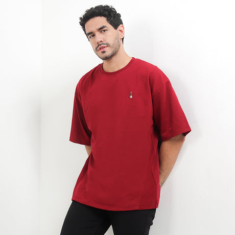 Hush Puppies Pakaian Pria T Shirt Emmit In Maroon