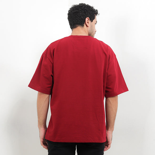 Hush Puppies Pakaian Pria T Shirt Emmit In Maroon