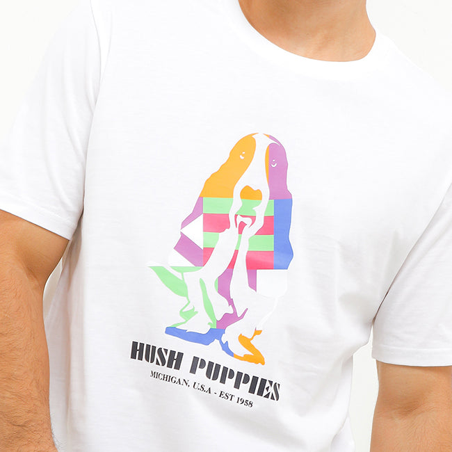 Hush Puppies Pakaian Pria T Shirt Kylian In White