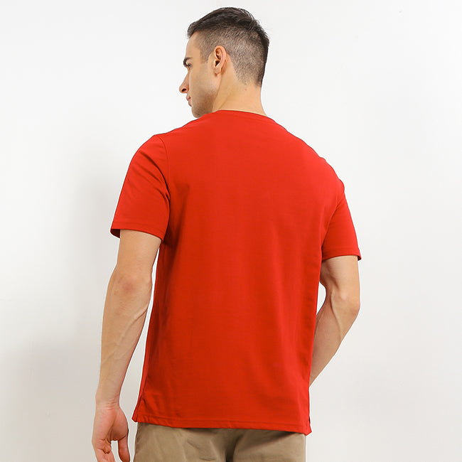 Hush Puppies Pakaian Pria T Shirt 90S Biscuit In Red