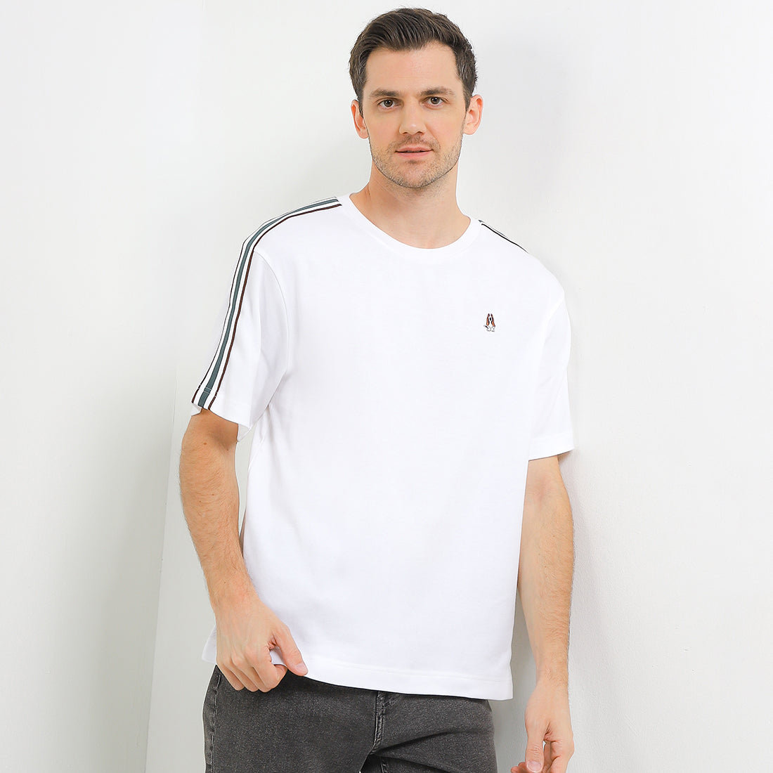 Hush Puppies Pakaian Pria T Shirt Biddo In White