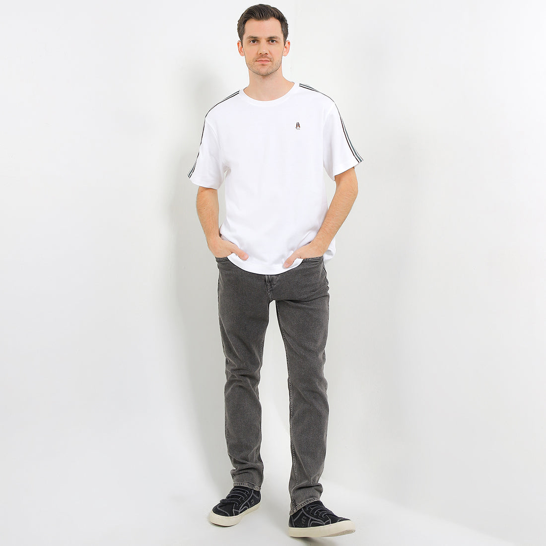 Hush Puppies Pakaian Pria T Shirt Biddo In White