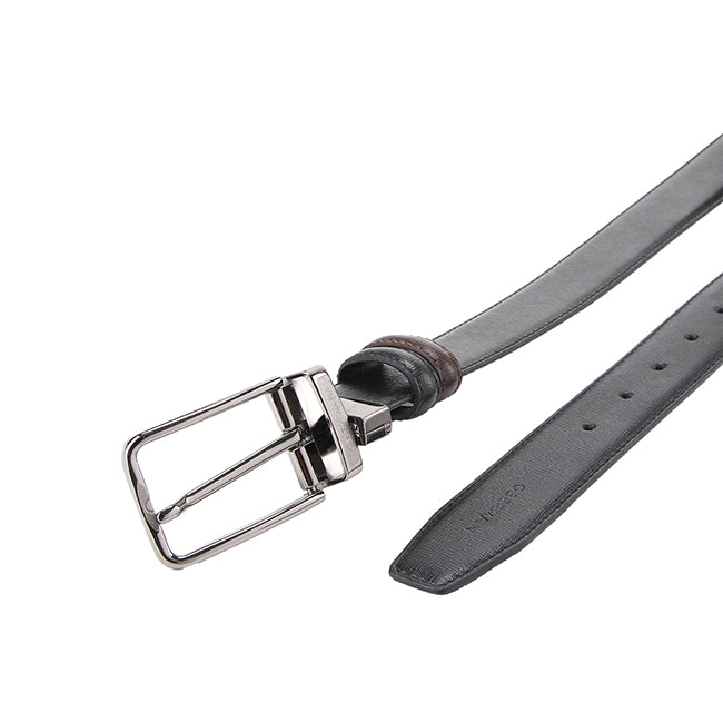 Obermain Aksesoris Pria Rex Pin Clip Reversible In Black/Brown