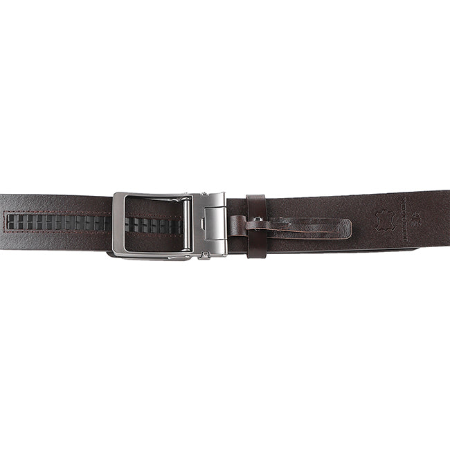 Obermain Men Belt Heng Casual Autolock In Dark Brown