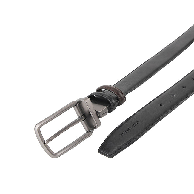 Obermain Men Belt Faris Pin Clip Reversible In Black/Brown