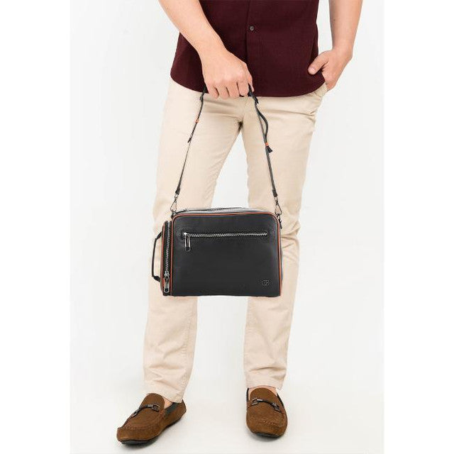 Obermain Tas Pria Lay Crossbody Bag-L In Black