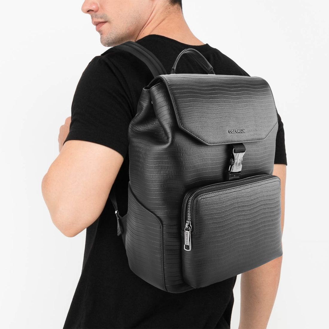 Obermain Tas Pria Jacob Backpack-L In Black