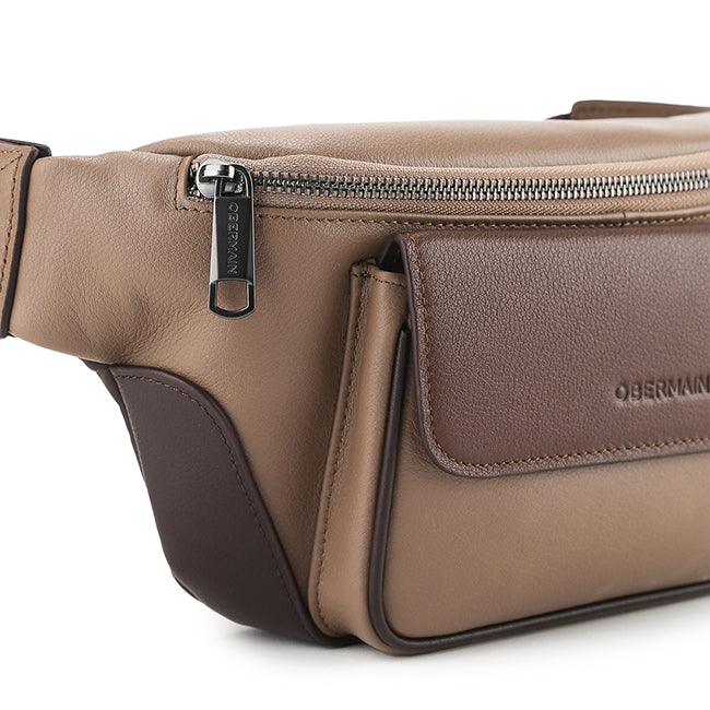 Obermain Tas Pria Justin Waist Bag-L In Beige
