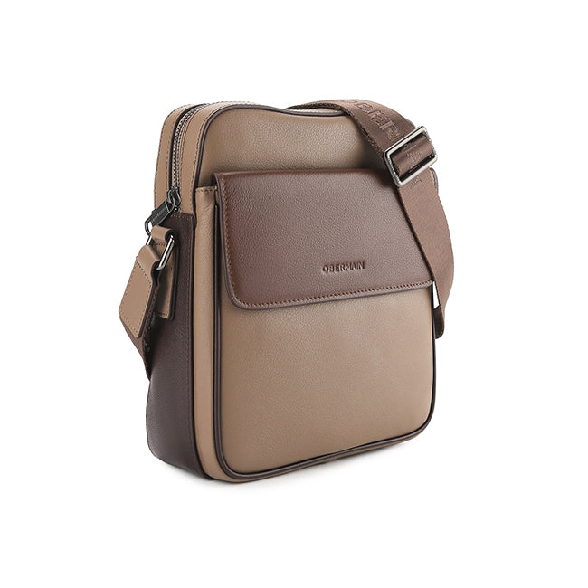 Obermain Tas Pria Justin Sling Bag-L In Beige