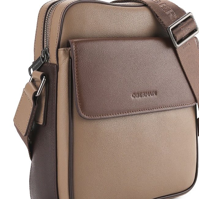 Obermain Tas Pria Justin Sling Bag-L In Beige