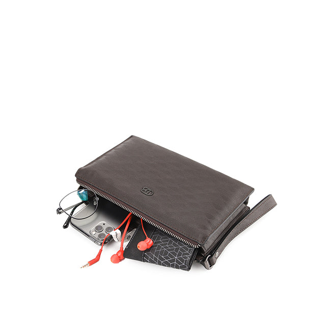 Obermain Tas Pria Kim Clutch-L In Brown