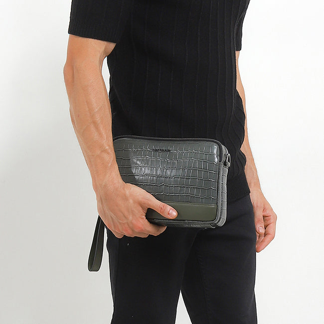 Obermain Tas Pria Romeo Clutch-L In Green