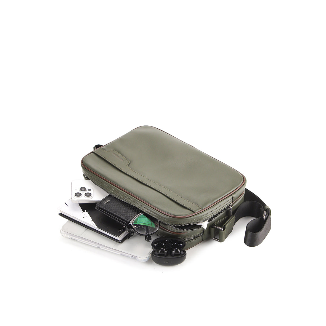 Sam Messenger Bag-L In Olive