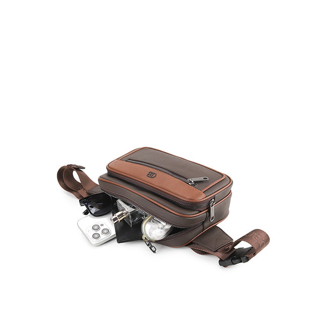 Obermain Men Darius Waist Bag-L In Brown