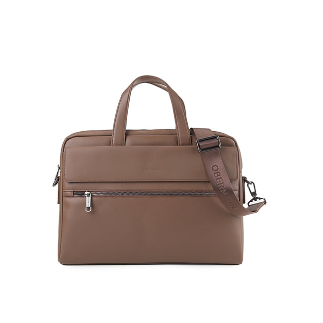 Obermain Men Dutch Document Bag-L In Brown