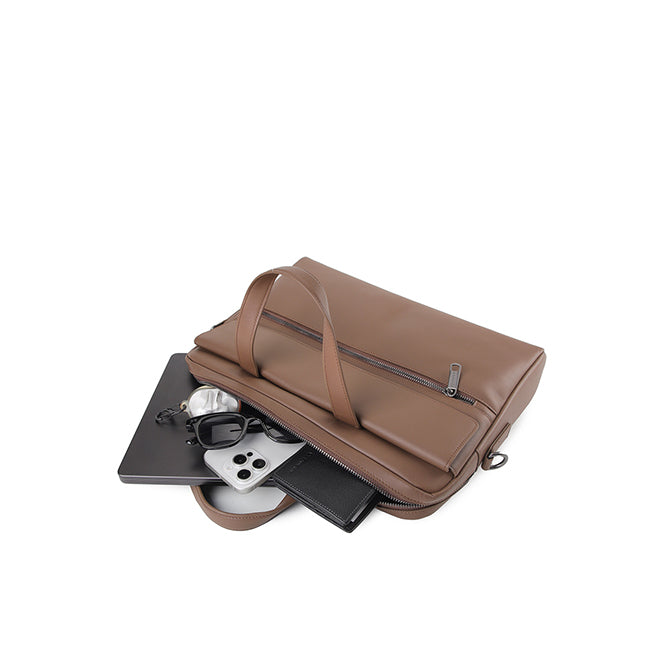Obermain Men Dutch Document Bag-L In Brown