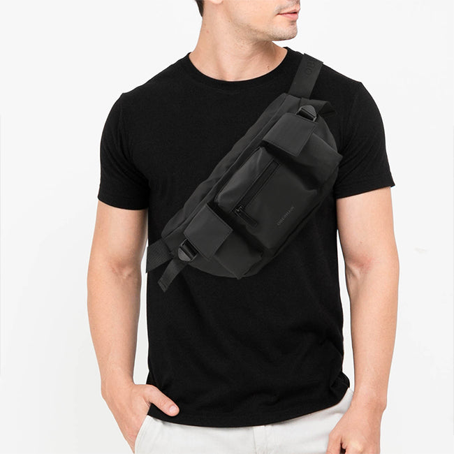 Obermain Tas Pria Joel 1 Waist Bag In Black