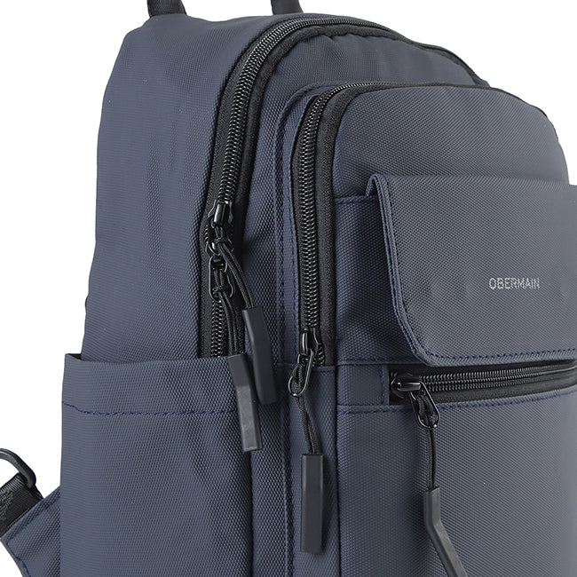 Obermain Men Kayden 3 Chest Bag In Navy