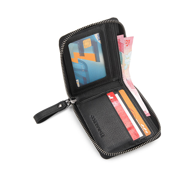 Obermain Aksesoris Unisex Short Wallet Naj Short Zip Wallet-Rfid In Black