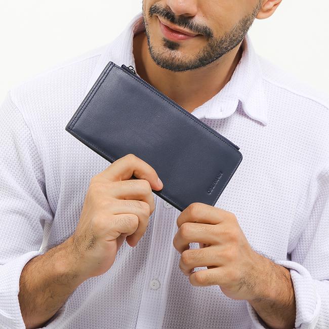 Obermain Aksesoris Pria Card Holder Morthon Cardholder-Rfid In Navy