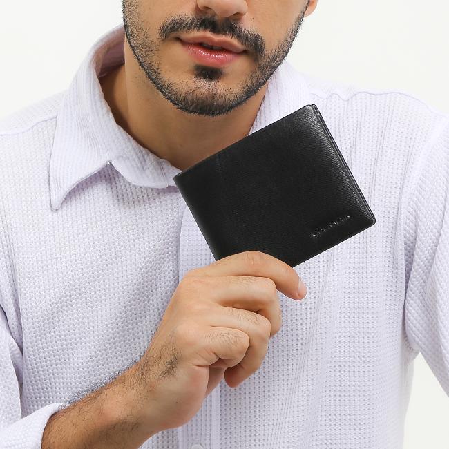 Obermain Aksesoris Pria Short Wallet Nereo Short Wlflip-Rfid In Black