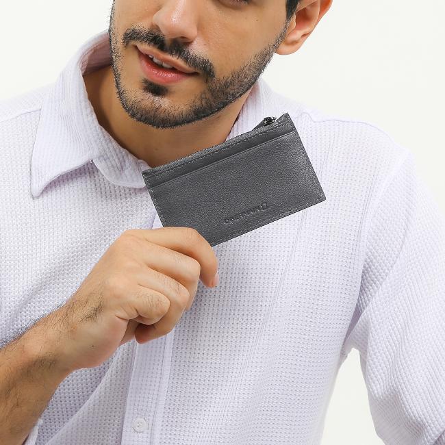 Obermain Aksesoris Pria Card Holder Nigel Cardhold (M)-Rfid In Grey
