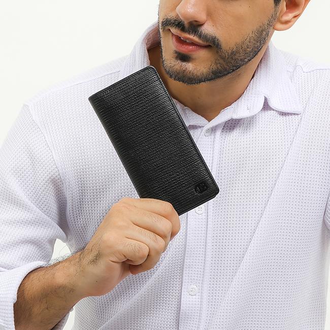 Obermain Aksesoris Pria Timmy Long Wallet-Rfid In Black