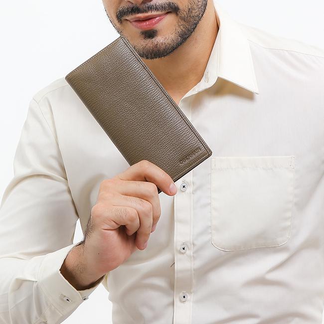 Obermain Aksesoris Pria Tavin Long Wallet-Rfid In Khaki