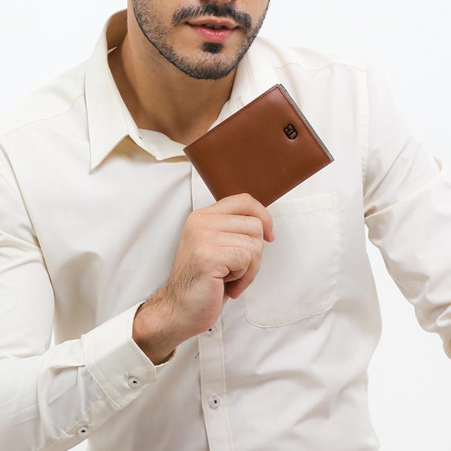 Obermain Aksesoris Pria Short Wallet Tab Short Wl Dtcbl-Rfid In Brown