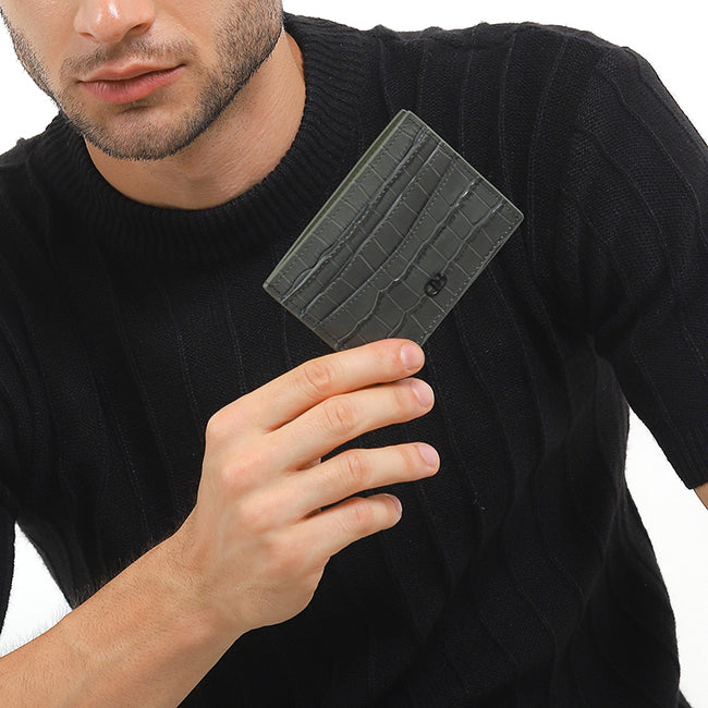 Obermain Aksesoris Pria Card Holder Troy Cardholder - Rfid In Green