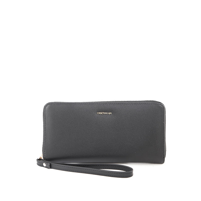 Allie Long Zip Wallet-L In Black