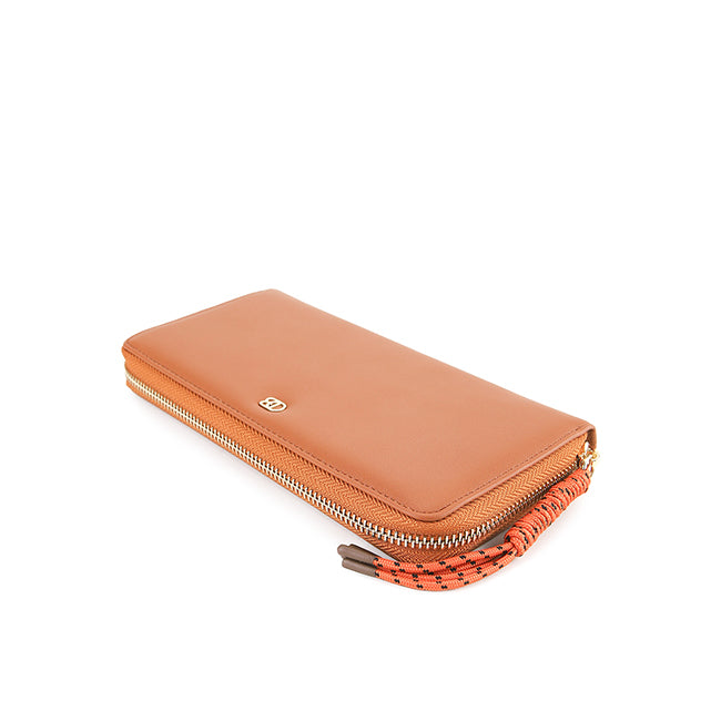 Dolly Long Zip Wallet - Rfid In Tan