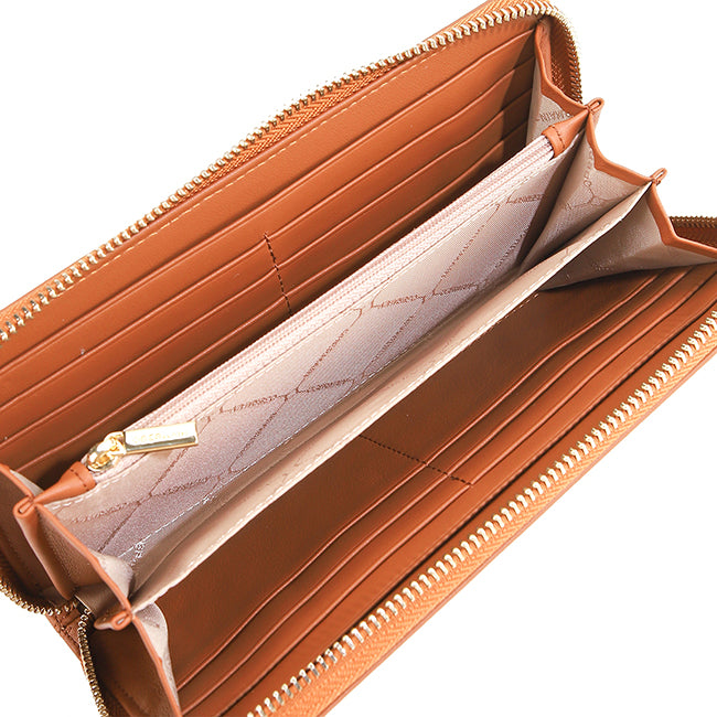 Dolly Long Zip Wallet - Rfid In Tan