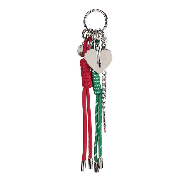 Obermain Women Keychain Gaiti Love Lock Charm In Multi Color