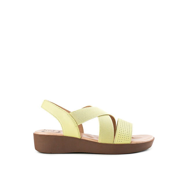 Obermain Sandal Wanita Wedges Newlyn Ferlin In Yellow