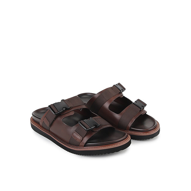 Obermain Men Sandals Fredy Scott In Dark Brown