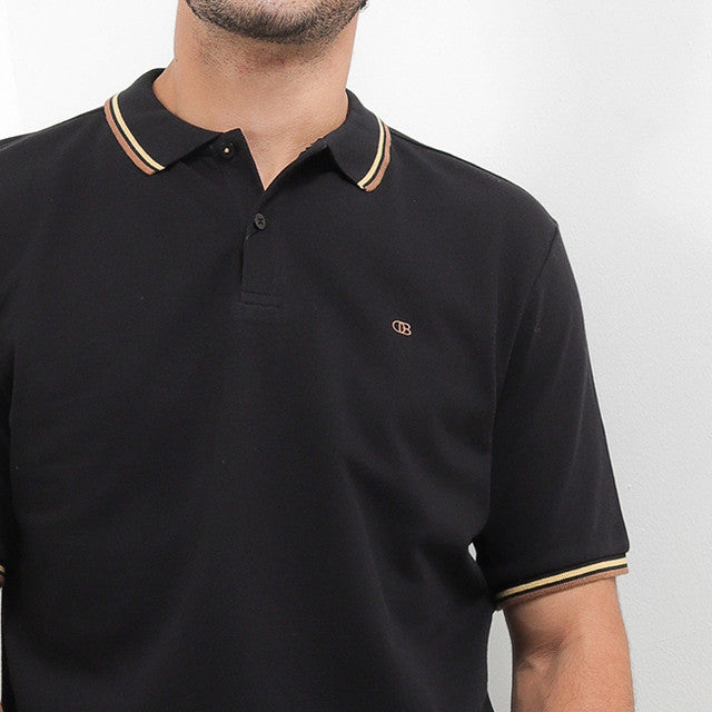 Obermain Pakaian Pria Polo Roxxane In Black