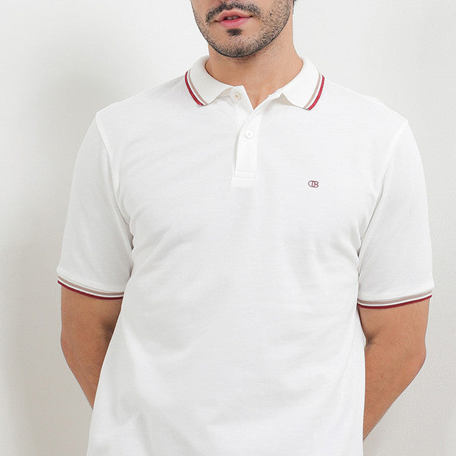 Obermain Pakaian Pria Polo Roxxane In White