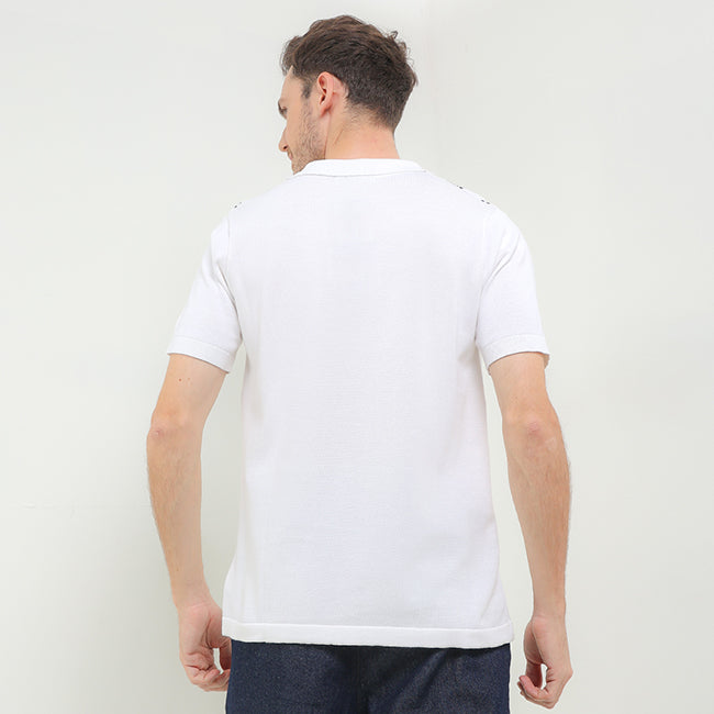 Obermain Men Tops Famous In White