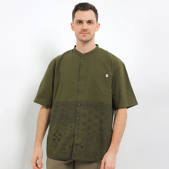 Obermain Pakaian Pria Shirt Eaden In Olive