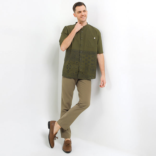 Obermain Pakaian Pria Shirt Eaden In Olive
