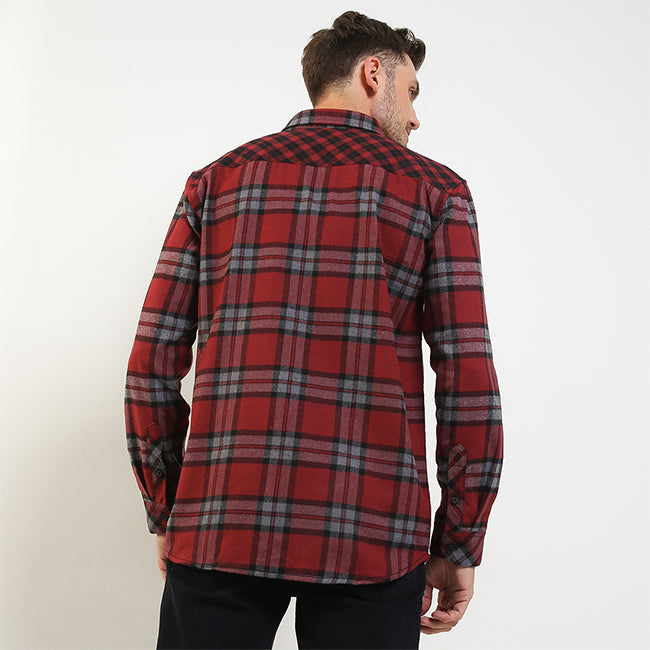 Obermain Pakaian Pria Shirt Denhag In Maroon