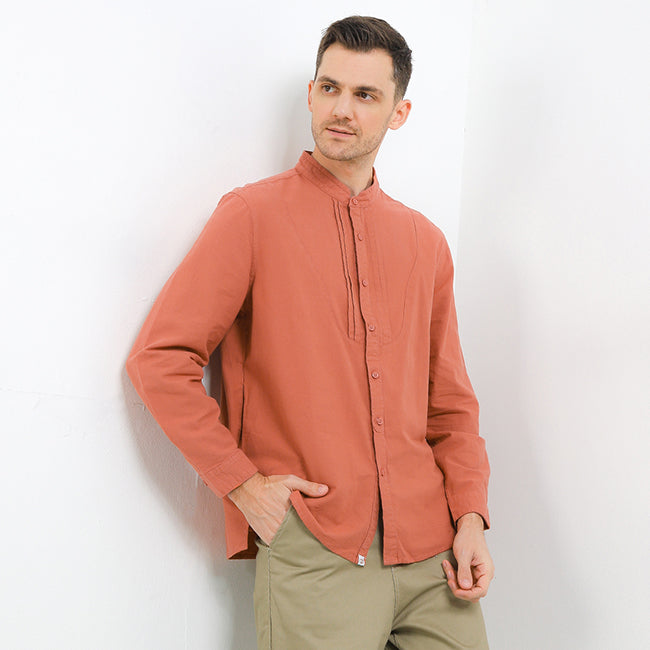 Obermain Pakaian Pria Shirt Ellias In Terracotta
