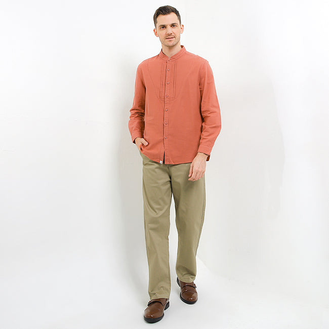 Obermain Pakaian Pria Shirt Ellias In Terracotta