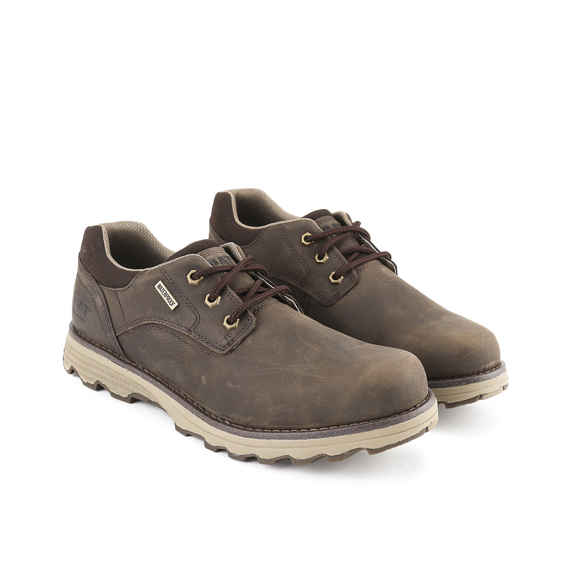 Caterpillar Sepatu Pria Sneakers Prez Wp In Dark Brown