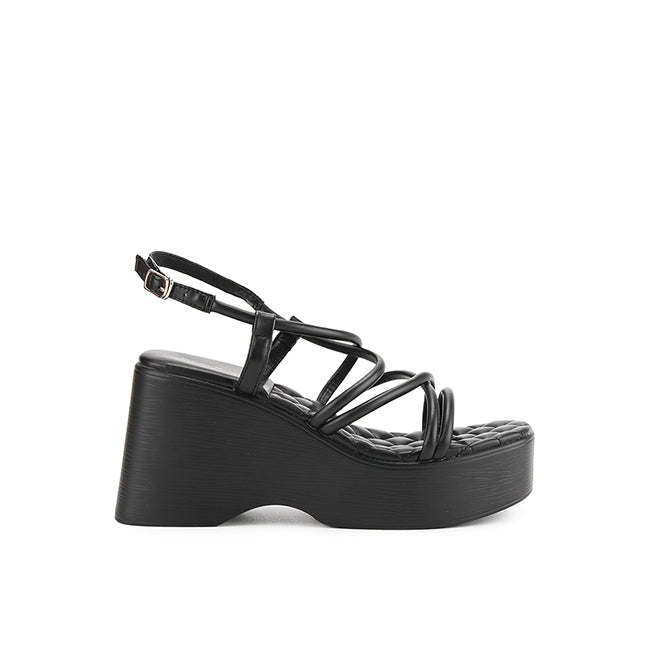 Playboy Sandal Wanita Wedges Karin In Black