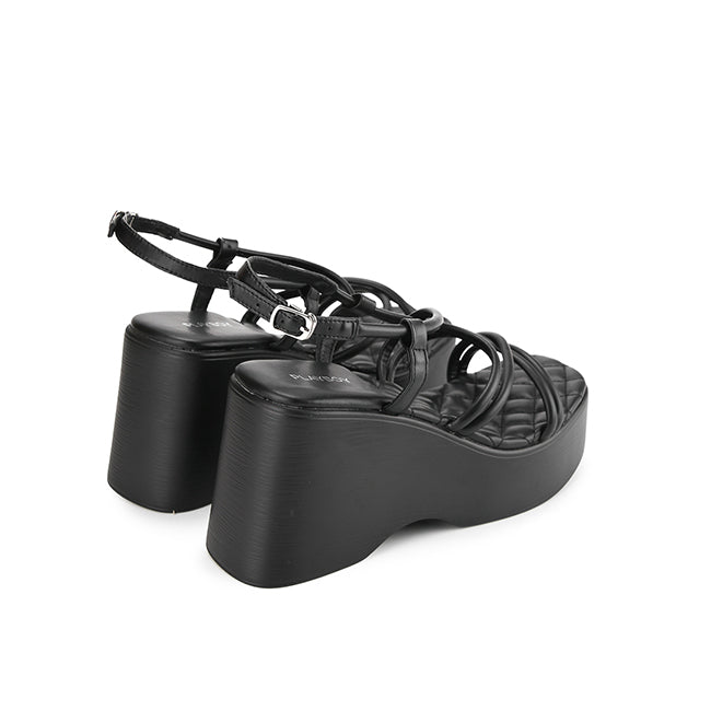 Playboy Sandal Wanita Wedges Karin In Black