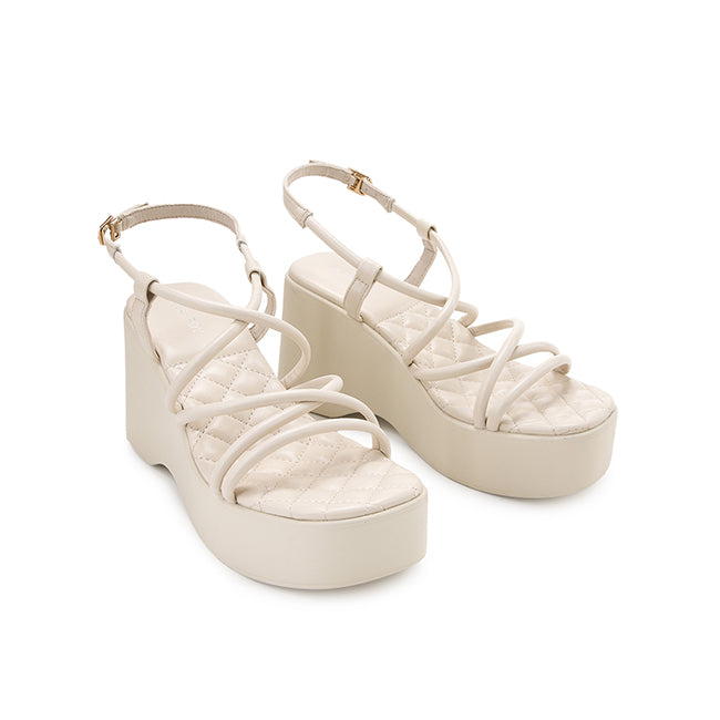 Playboy Sandal Wanita Wedges Karin In Off White